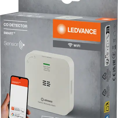 Segnalatore di pericolo LEDVANCE SMART+ monossido di carbonio 3V 85×85mm bianco 