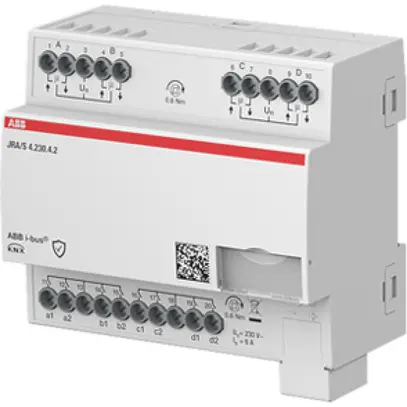 Attuatore per persiana AMD ABB JRA/S4.230.4.2 4-volte 6A/230VAC misura.tde ingr. 