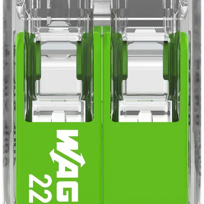 Verbindungsklemme WAGO Green Range 2L 0.5…6mm² mit Hebel gn Transparent 