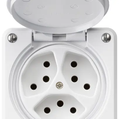 Presa INC robusto 3×tipo 13 bianco 