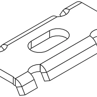 Pezzo di fissaggio Lanz 40×21mm senza vite zincato 