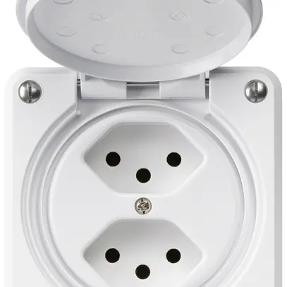 Prise ENC robusto 2×type 13 blanc 