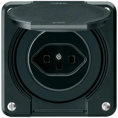 Presa INC robusto C tipo 23 nero con morsetto a innesto 