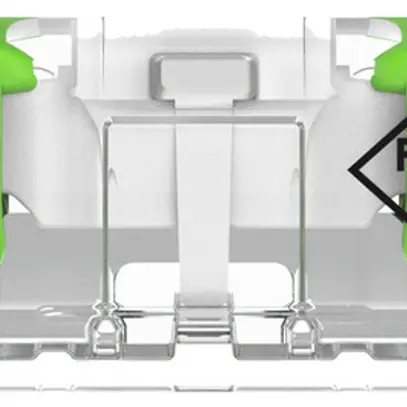 Morsetto di connessione WAGO Green Range 2L 0.34…4mm² con leva ve trasparente 