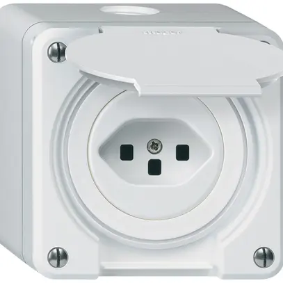 Presa AP robusto tipo 23 bianco con morsetto a innesto 