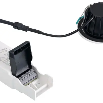 Downlight LED Sylvania OBICO 5.4W 550lm 927/930/940 IP65 38° VAR Ø81mm blanc 