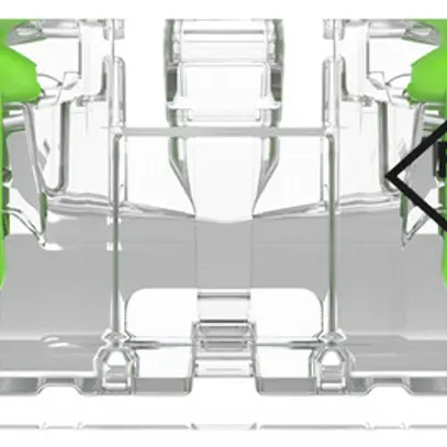 Borne de connexion WAGO Green Range 2L 0.34…4mm² avec levier vt transparent 