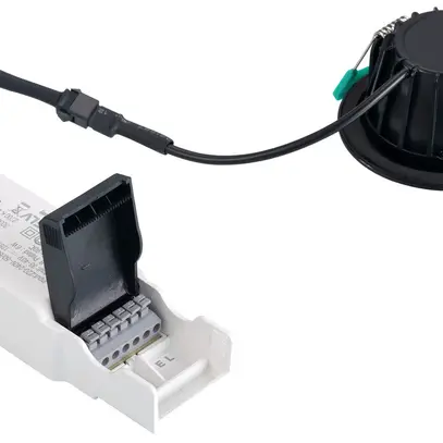 Downlight LED Sylvania OBICO 5.4W 530lm 927/930/940 IP65 38° VAR Ø81mm noir 