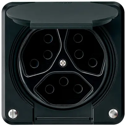 Presa INC robusto 3×tipo 13 nero 