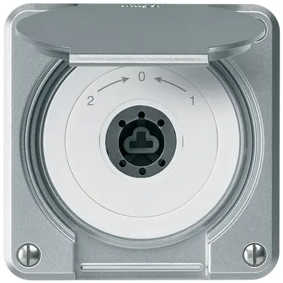 Contatto rotativo a chiave INC robusto IP55 all con coperchio s.cilindro inv. 