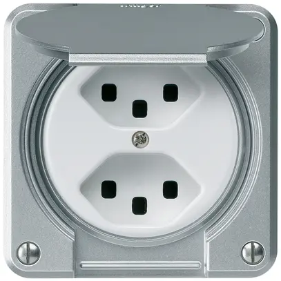 Presa INC robusto 2×tipo 23 alluminio 