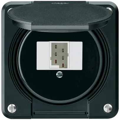 Scatola di raccordo INC robusto IP55 nero 1×TT83 