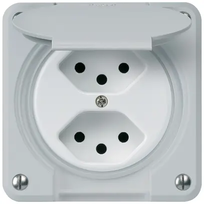 Presa INC robusto 2×tipo 13 grigio 