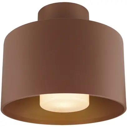 Plafonnier SLV PHOTONI CYL E27 1×13W IP65 Ø224×175mm rouille 