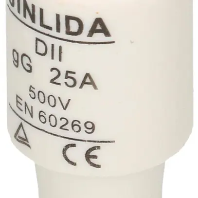 Fusible D MAX HAURI DT-II 25A jaune 500V retardé 50 KA gG Ø21×48mm 5 pièces 