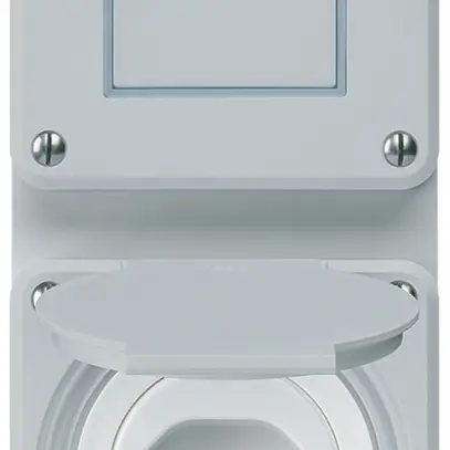 Combinaison ENC Hager robusto I-I verticale 3/1L+type 13, gris 