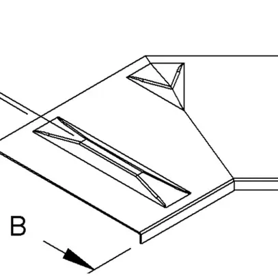 Couvercle Niedax pour coude horizontal 400 