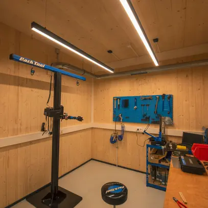 Luminaire suspendu LED SLV GLENOS PD 85W 6600lm 4000K 2m noir 