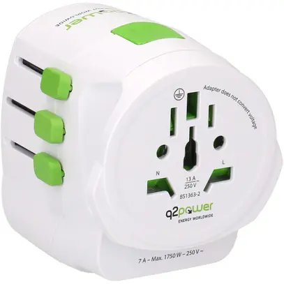 Spina d'adattazione MH q2power QDAPTER LIGHT USB AC WORLD 