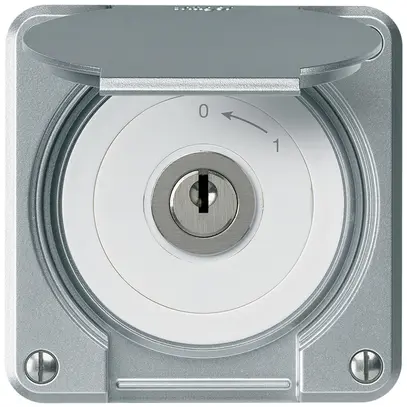 Contatto rotativo a chiave INC robusto IP55 alluminio con coperchio 1P 