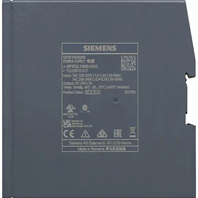 Alimentazione Siemens SITOP PSU4200 IN: 120/240VAC OUT: 24VDC/3A 72W 