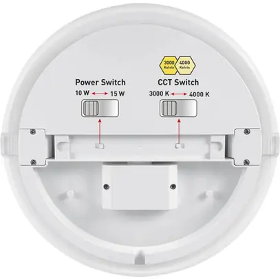 LED-Decken-/Wandleuchte VARIO 28 HF+Not 3h 3000/4000K 13/18W 1980lm Ø280mm IP40 