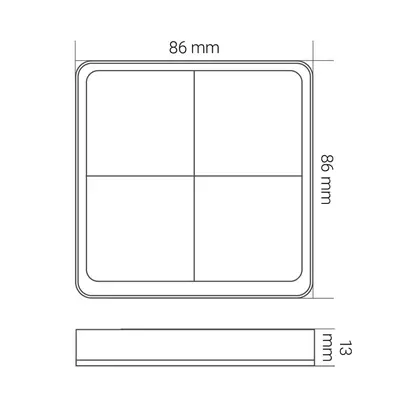 Interruttore wireless 4 canali KnockautX, da BRELAG 