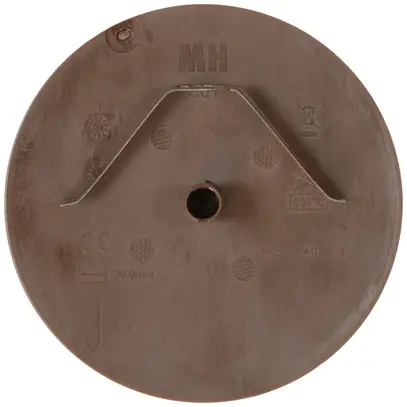 Rosace de plafond MH clips à ressort enfichable Ø98×3mm brun 