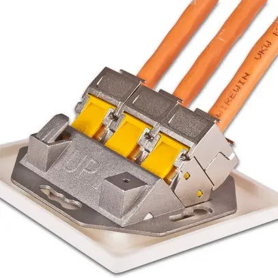 Wirewin Keystone Module, KAT6A STP EA blindé, protection contre la poussière 