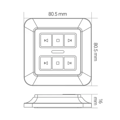 Interruttore tapparella 2 canali KnockautX, da BRELAG 